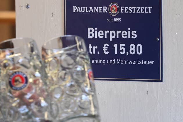 Beer price: 15.80 euros per mass and per liter. Press tour ahead of the 191st Oktoberfest 2026 on September 17, 2026