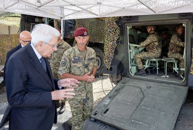 September 17, 2026, Monte Romano, Rome, Italy: Monte Romano - President Sergio Mattarella at the Italian Army s AEGIS 26 exercise at the Monte Romano firing range today, September 17, 2026. Monte Romano Italy  - ZUMAa289 20260917_zia_a289_010 Copyright: xGiandottixUffxStampax xAgfx