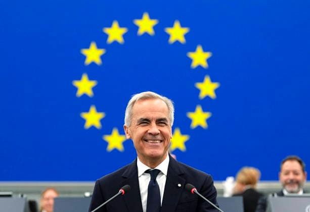 September 17, 2026, Strasbourg, France: Prime Minister Mark Carney begins his address to the European Parliament in Strasbourg, France, on Thursday, Sept. 17, 2026. Strasbourg France  - ZUMAc35_ 20260917_zaf_c35_013 Copyright: xJustinxTangx