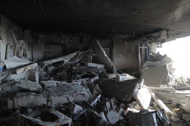 Russian attacks on Odesa cause destruction ODESA, UKRAINE - SEPTEMBER 17: An interior view of damage inside an apartment on the 15th floor of a multi-story residential building following a Russian strike in Odesa, Ukraine, September 17, 2026. The attack caused severe structural damage to upper-level units, leaving debris and shattered walls throughout the complex. Arthur Shvits Anadolu Odesa Ukraine. Editorial use only. Please get in touch for any other usage.  Copyright: x2026xAnadoluxArthurxShvitsx