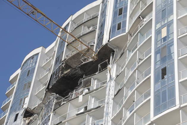 Russian attacks on Odesa cause destruction ODESA, UKRAINE - SEPTEMBER 17: A view of damaged 15th floor of a multi-story residential building following a Russian strike in Odesa, Ukraine, September 17, 2026. The attack caused severe structural damage to upper-level units, leaving debris and shattered walls throughout the complex. Arthur Shvits Anadolu Odesa Ukraine. Editorial use only. Please get in touch for any other usage.  Copyright: x2026xAnadoluxArthurxShvitsx