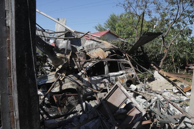 Russian attacks on Odesa cause destruction ODESA, UKRAINE - SEPTEMBER 17: A view of destruction following a Russian strike in Odesa, Ukraine, September 17, 2026. The attack caused severe structural damage to upper-level units, leaving debris and shattered walls throughout the complex. Arthur Shvits Anadolu Odesa Ukraine. Editorial use only. Please get in touch for any other usage.  Copyright: x2026xAnadoluxArthurxShvitsx