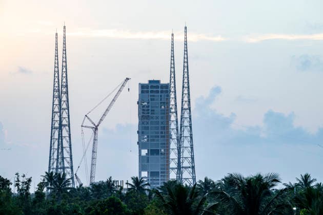 WENCHANG, CHINA - SEPTEMBER 17: Construction work accelerates at launch site 301 of the Hainan Space Launch Site on September 17, 2026 in Wenchang, Hainan Province of China.  Copyright: xVCGx 111667529856