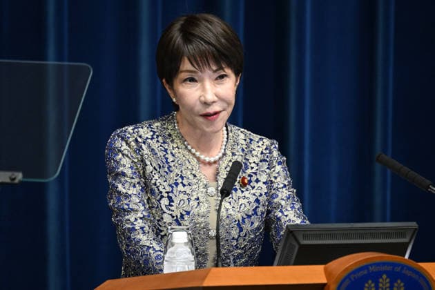September 17, 2026, Tokyo, Japan: Japanese Prime Minister Sanae Takaichi holds a press conference after a cabinet reshuffle at the prime minister s office in Tokyo on September 17, 2026. - The cabinet reshuffle aimed at solidifying the ruling coalition and advancing a food tax cut despite concerns over how it will be financed. Tokyo Japan  - ZUMAz114 20260917_zih_z114_006 Copyright: xPOOLx
