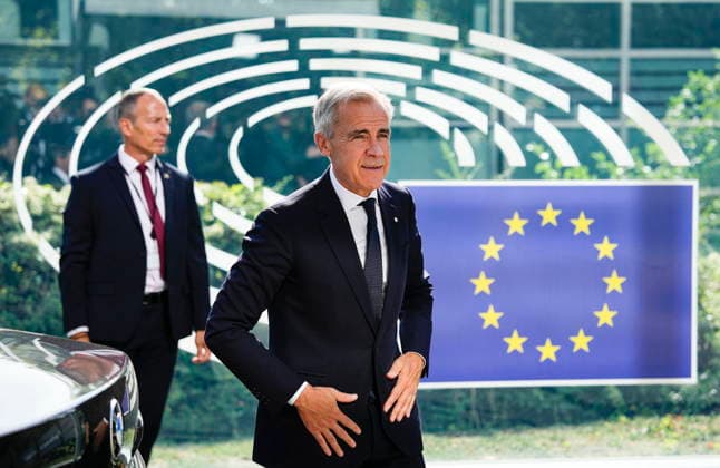 September 17, 2026, Strasbourg, France: Prime Minister Mark Carney arrives at the European Parliament in Strasbourg, France, where he will deliver an address, on Thursday, Sept. 17, 2026. Strasbourg France  - ZUMAc35_ 20260917_zaf_c35_035 Copyright: xJustinxTangx