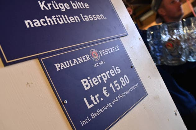 Beer price: 15.80 euros per mass and per liter Press tour ahead of the 191st Oktoberfest 2026 on September 17, 2026