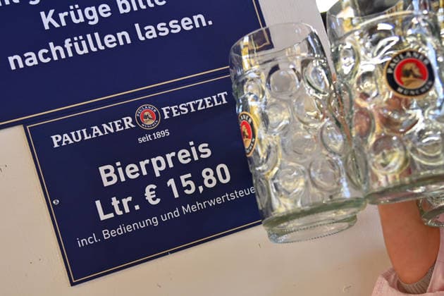 Beer price: 15.80 euros per mass and per liter. Press tour ahead of the 191st Oktoberfest in 2026 on September 17, 2026