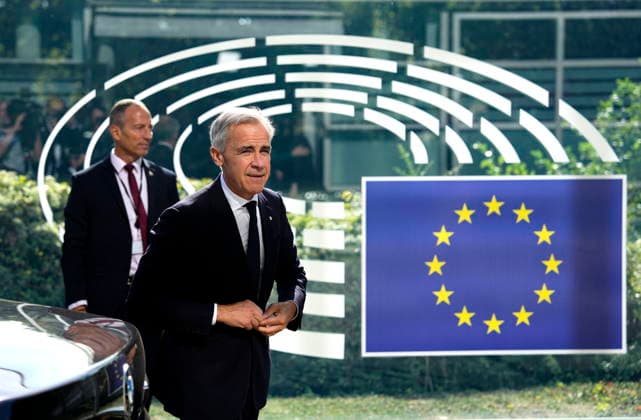 September 17, 2026, Strasbourg, France: Prime Minister Mark Carney arrives at the European Parliament in Strasbourg, France, on Thursday, Sept. 17, 2026. Strasbourg France  - ZUMAc35_ 20260917_zaf_c35_044 Copyright: xJustinxTangx