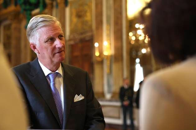 King Philippe of Belgium receives BeHeroes BRUSSELS, BELGIUM - SEPTEMBER 17 : King Philippe of Belgium receives Patrick Gerardy and Alexandre Hemelaer from the BeHeroes initiative at the Royal Palace pictured on September 17, 2026 in Brussels, Belgium, 17 09 2026 Brussels Belgium  Copyright: xXpix