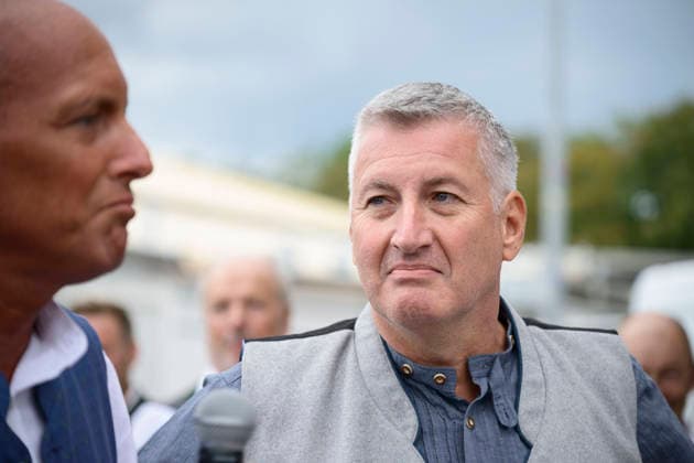 From left: Thomas Luff Poschner and Christian Luff Poschner s official press tour at the Oktoberfest (Wiesn) in Munich, September 17, 2026