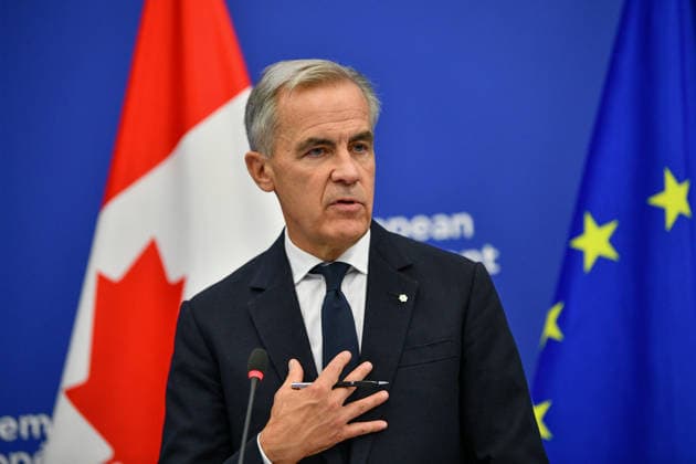 Canadian delegation at European Parliament in Strasbourg STRASBOURG, FRANCE - SEPTEMBER 17: Canadian Prime Minister Mark Carney speaks during a joint press conference with European Parliament President Roberta Metsola at the European Parliament in Strasbourg, France on September 17, 2026. The press conference follows Carney’s formal address to the European Parliament. Ahmet Selcuk Cumhurlu Anadolu Strasbourg France. Editorial use only. Please get in touch for any other usage.  Copyright: x2026xAnadoluxAhmetxSelcukxCumhurlux