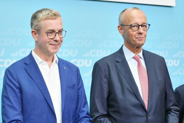 Berlin, Germany, September 17, 2026 Konrad Adenauer House CDU Election Campaign Final Push CDU s Top Candidate for Berlin, Stefan Evers, and Federal Chancellor Friedrich Merz CDU Copyright: xdtsxNachrichtenagenturx dts_135182