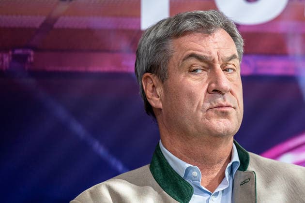 Expression of Interest by the City of Nuremberg, the Free State of Bavaria, and BLSV Regarding the 20XX Finals, Nuremberg, September 17, 2026: Bavarian Minister-President Dr. Markus Söder (CSU) appears pensive and focused at Max Morlock Stadium. He attended the expression of interest by the City of Nuremberg, the Free State of Bavaria, and the BLSV 20260917-6V2A1612-M4000