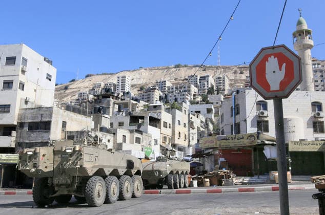 September 17, 2026, Nablus, Palestine: Armored Israeli military vehicles block the main road at the entrance to the Al-Ein refugee camp, west of Nablus in the West Bank, during an Israeli military operation to search for combat materials. Residents reported that the army raided and searched homes and arrested five people, and some people were injured after being severely beaten. Nablus Palestine  - ZUMAs197 20260917_aaa_s197_041 Copyright: xNasserxishatyehx