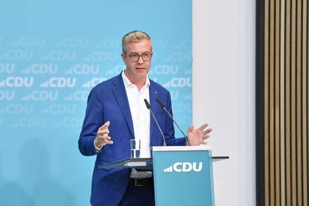 Berlin, Germany, September 17, 2026 Konrad Adenauer House CDU’s Final Push in the Election Campaign CDU’s Top Candidate for Berlin, Stefan Evers Copyright: xdtsxNachrichtenagenturx dts_135188