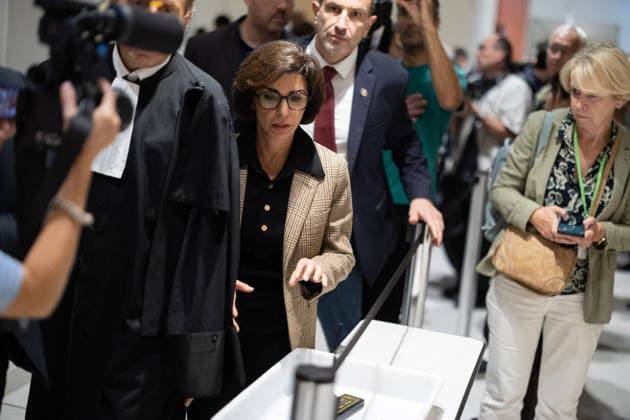 Rachida Dati trial on corruption charges - Paris Former French culture minister Rachida Dati during a break prior her hearing at the Paris courthouse for her trial on corruption charges, along with Former Renault-Nissan executive Carlos Ghosn, in Paris on September 17, 2026. Photo by Raphael Lafargue ABACAPRESS.COM Paris France  Copyright: xLafarguexRaphael ABACAx
