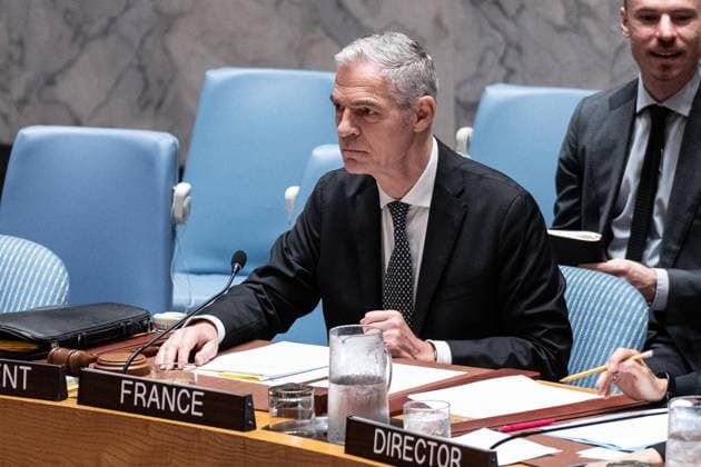 September 17, 2026, New York, New York, USA: Ambassador Jerome Bonnafont of France presides as France is the President of the Council for the month of September over Security Council meeting on vote on a draft resolution extending the mandate of the Panel of Experts supporting the 1737 Iran Sanctions Committee for another year at UN Headquarters in New York, NY on September 17, 2026. Resolution failed to be adopted with 11 votes in favour; 2 against (Russian Federation, China); 2 abstentions (Somalia, Pakistan) as Russia and China hold veto power. New York USA  - ZUMAr339 20260917_znp_r339_007 Copyright: xLevxRadinx