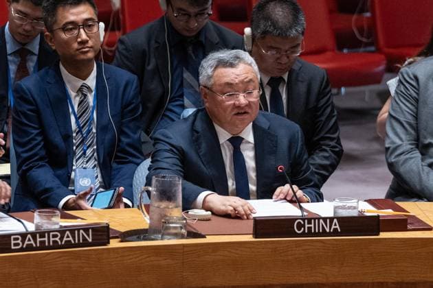 September 17, 2026, New York, New York, USA: Ambassador Fu Cong of China speaks during Security Council meeting on vote on a draft resolution extending the mandate of the Panel of Experts supporting the 1737 Iran Sanctions Committee for another year at UN Headquarters in New York, NY on September 17, 2026. Resolution failed to be adopted with 11 votes in favour; 2 against (Russian Federation, China); 2 abstentions (Somalia, Pakistan) as Russia and China hold veto power. New York USA  - ZUMAr339 20260917_znp_r339_008 Copyright: xLevxRadinx