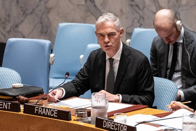 September 17, 2026, New York, New York, USA: Ambassador Jerome Bonnafont of France presides as France is the President of the Council for the month of September over Security Council meeting on vote on a draft resolution extending the mandate of the Panel of Experts supporting the 1737 Iran Sanctions Committee for another year at UN Headquarters in New York, NY on September 17, 2026. Resolution failed to be adopted with 11 votes in favour; 2 against (Russian Federation, China); 2 abstentions (Somalia, Pakistan) as Russia and China hold veto power. New York USA - ZUMAr339 20260917_znp_r339_015 Copyright: xLevxRadinx
