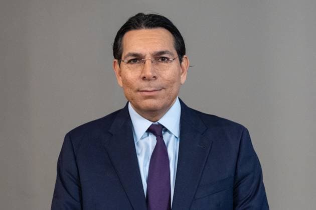 September 17, 2026, Bronx, New York, USA: Ambassador Danny Danon of Israel speaks to the press at Security Council stakeout ahead of the meeting on situation in Syria at UN Headquarters in New York, NY on September 17, 2026. He pointed to the map of Syria where Turkiye occupied about 5% and Israel about 0.1% of Syrian territory. Bronx USA  - ZUMAr339 20260917_znp_r339_029 Copyright: xLevxRadinx
