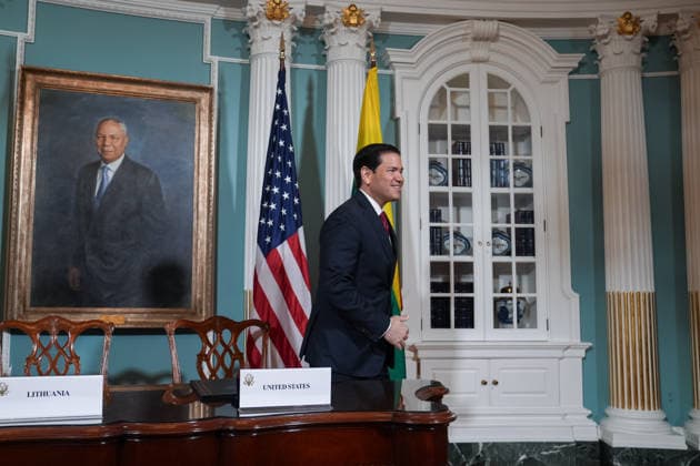 US and Lithuania sign Critical Minerals Framework MOU WASHINGTON, D.C., UNITED STATES - SEPTEMBER 17: U.S. Secretary of State Marco Rubio leaves after signing a Critical Minerals Framework Memorandum of Understanding with Lithuanian Foreign Minister Kstutis Budrys during a signing ceremony in the Treaty Room at the U.S. Department of State in Washington, D.C., on September 17, 2026. Mehmet Eser Anadolu District of Columbia United States. Editorial use only. Please get in touch for any other usage.  Copyright: x2026xAnadoluxMehmetxEserx
