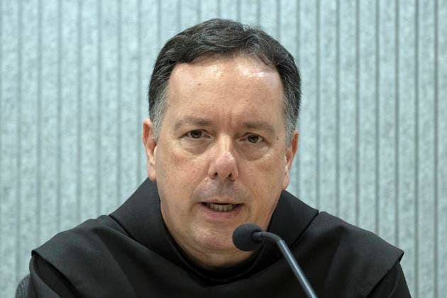 Vatican Italy,Rome,Vatican 2026 09 17 Custodian of the Convent of the Porziuncola in Santa Maria degli Angeli, Brother Saul Tambini during a Press conference to present the celebrations and the program for the feast of St. Francis of Assisi, Patron Saint of Italy (scheduled for October 3 and 4, 2026) .Copyright Alessia Giuliani Catholicpressphoto EDITORIAL USE ONLY - NO BOOKS Copyright: xALESSIAxGIULIANIx xCatholicxPressxPhotox