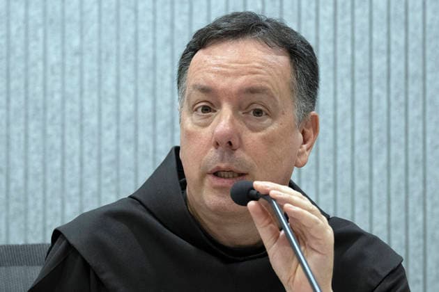 Vatican Italy,Rome,Vatican 2026 09 17 Custodian of the Convent of the Porziuncola in Santa Maria degli Angeli, Brother Saul Tambini during a Press conference to present the celebrations and the program for the feast of St. Francis of Assisi, Patron Saint of Italy (scheduled for October 3 and 4, 2026) .Copyright Alessia Giuliani Catholicpressphoto EDITORIAL USE ONLY - NO BOOKS Copyright: xALESSIAxGIULIANIx xCatholicxPressxPhotox
