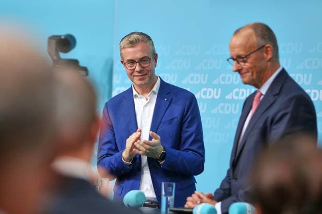 Berlin, Germany, September 17, 2026 Konrad Adenauer House CDU Election Campaign Final Push CDU s Top Candidate for Berlin, Stefan Evers, and Federal Chancellor Friedrich Merz CDU Copyright: xdtsxNachrichtenagenturx dts_135257