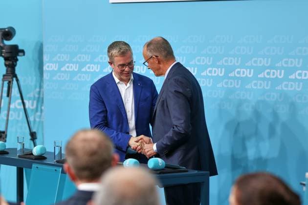 Berlin, Germany, September 17, 2026 Konrad Adenauer House CDU Election Campaign Final Push CDU s Top Candidate for Berlin, Stefan Evers, and Federal Chancellor Friedrich Merz CDU Copyright: xdtsxNachrichtenagenturx dts_135260