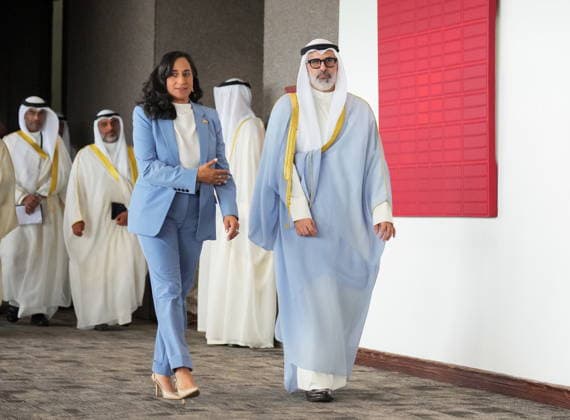 September 17, 2026, Ottawa, On, Canada: Anita Anand, Minister of Foreign Affairs, left, and Kuwaiti Foreign Minister Sheikh Jarrah Jaber Al-Ahmad Al-Sabah arrive at a signing ceremony, in Ottawa, on Thursday, September 17, 2026. Ottawa Canada  - ZUMAc35_ 20260917_zaf_c35_071 Copyright: xChrisxTanouyex