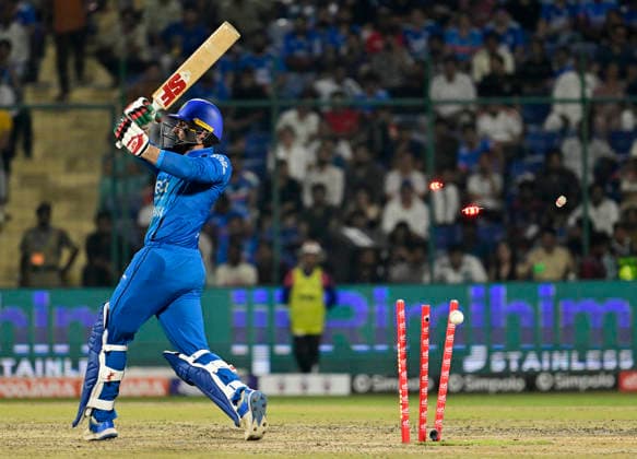 AFG vs IND, 3rd T20I New Delhi, Sep 17 (ANI): Afghanistan s Mohammad Nabi gets bowled by India s Nitish Reddy during the 3rd T20I at Arun Jaitley Stadium, in New Delhi on Thursday. NEW DELHI Delhi India Copyright: xANIx ANI_20260917434