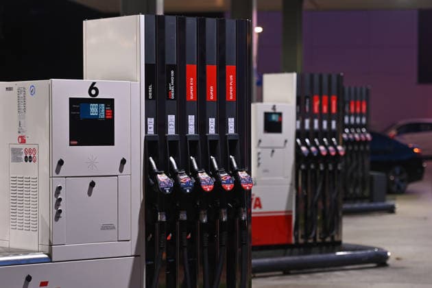 High Gas Prices Approach All-Time High Featured Image: Gas Prices; Gas Prices Drive Inflation; Gas Station in the Evening, Gas Pumps with Nozzles, Different Types of Fuel on the Mittlerer Ring in Munich on September 17, 2026
