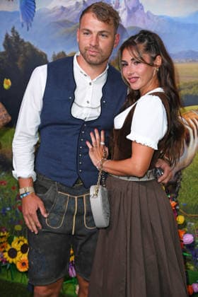 Sarah Engels with her husband Julian Engels at the HEIDIFEST 2026 at the Hofbräuhaus in Munich on September 17, 2026