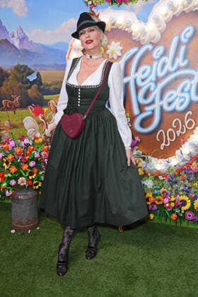Nadja Auermann at HEIDIFEST 2026 at the Hofbräuhaus in Munich on September 17, 2026