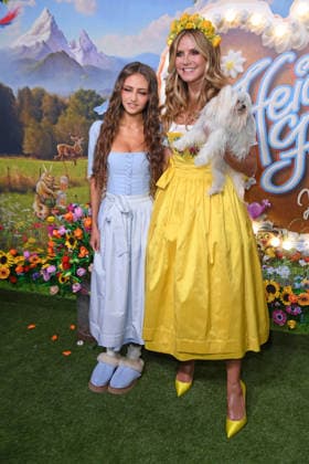 Heidi Klum, her dog Fritz, and her daughter Leni Klum at the HEIDIFEST 2026 at the Hofbräuhaus in Munich on September 17, 2026