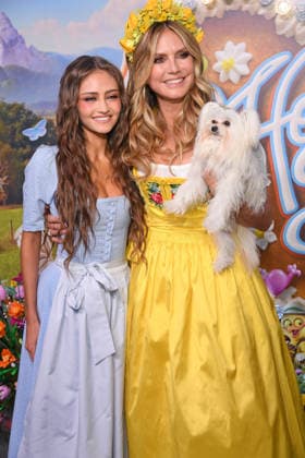 Heidi Klum, her dog Fritz, and her daughter Leni Klum at the HEIDIFEST 2026 at the Hofbräuhaus in Munich on September 17, 2026