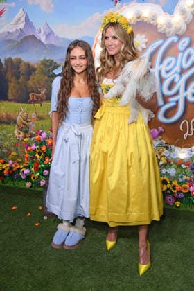 Heidi Klum, her dog Fritz, and her daughter Leni Klum at the HEIDIFEST 2026 at the Hofbräuhaus in Munich on September 17, 2026