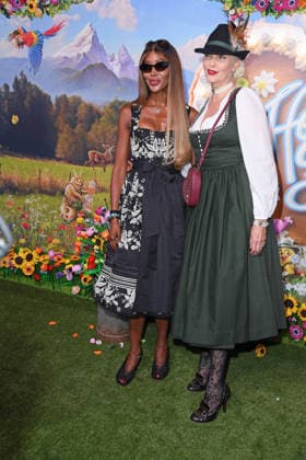 Naomi Campbell and Nadja Auermann at HEIDIFEST 2026 at the Hofbräuhaus in Munich on September 17, 2026