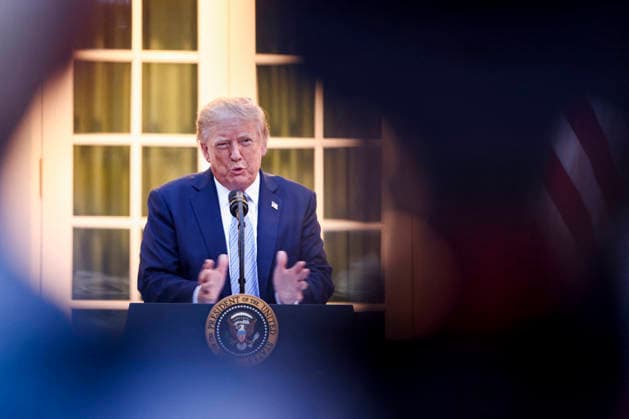 US President Trump speaks to hunters and fisherman in the Rose Garden US President Donald Trump speaks to more than 100 hunters and fisherman at a dinner in the Rose Garden of the White House in Washington, DC, USA, 17 September 2026. The president spoke about lifting Biden-era restrictions on hunting and fishing on public lands. WASHINGTON DISTRICT OF COLUMBIA United States  Copyright: xPool ABACAx