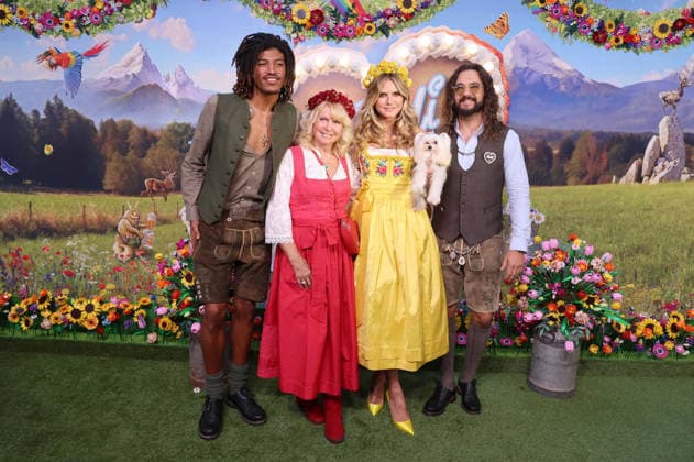 Henry Samuel, Erna Klum, Heidi Klum, and Tom Kaulitz arriving at the RTL TV show HeidiFest by Heidi Klum at the Hofbräuhaus in Munich, September 17, 2026 Foto:xK.xKriegerx xFuturexImagex heidifest_6572