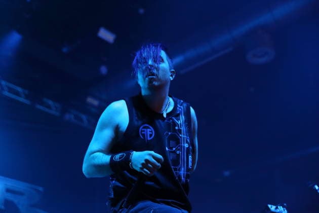 Milo Silvestro of the band Fear Factory at a concert at Huxleys Neue Welt in Berlin, September 17, 2026 Fear Factory Concert Berlin