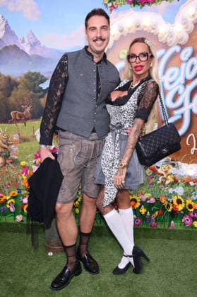 Gina Lisa Lohfink, accompanied by a guest, upon arrival at the RTL TV show HeidiFest by Heidi Klum at the Hofbräuhaus in Munich, September 17, 2026 Foto:xK.xKriegerx xFuturexImagex heidifest_6614