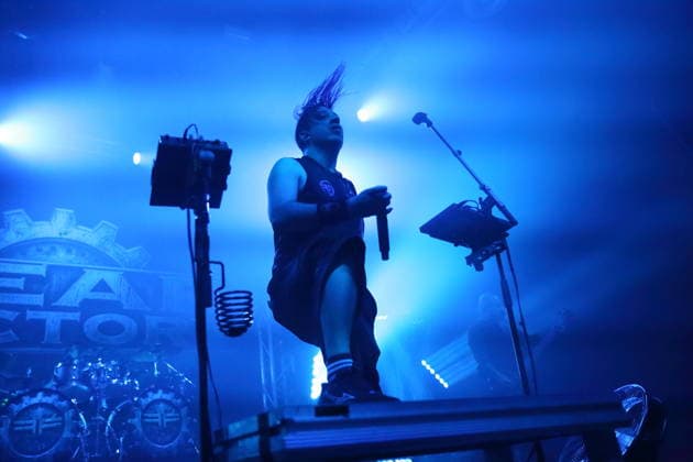 Milo Silvestro of the band Fear Factory at a concert at Huxleys Neue Welt in Berlin, September 17, 2026 Fear Factory Concert Berlin