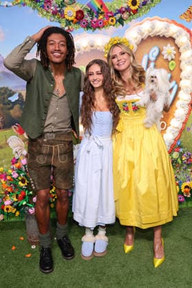 Henry Samuel, Leni Klum, and Heidi Klum arriving at the RTL TV show HeidiFest by Heidi Klum at the Hofbräuhaus in Munich, September 17, 2026 Foto:xK.xKriegerx xFuturexImagex heidifest_6795
