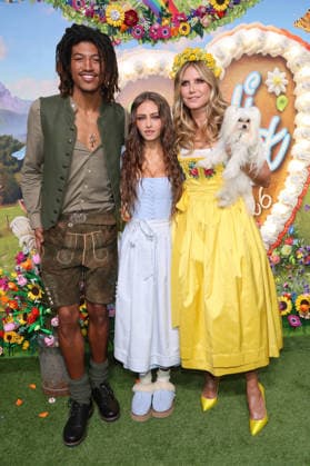 Henry Samuel, Leni Klum, and Heidi Klum arriving at the RTL TV show HeidiFest by Heidi Klum at the Hofbräuhaus in Munich, September 17, 2026 Foto:xK.xKriegerx xFuturexImagex heidifest_6796