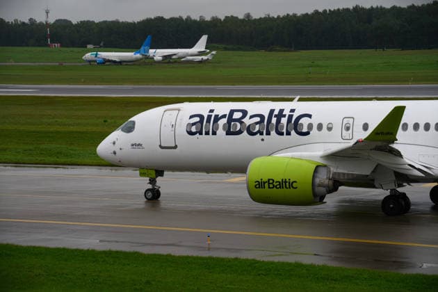 airBaltic files for bankruptcy protection VILNIUS, LITHUANIA - SEPTEMBER 17: An airBaltic aircraft is seen as the Latvia-based airline files for restructuring under Chapter 11 bankruptcy protection in the United States amid rising fuel costs and liquidity pressures, in Vilnius, Lithuania, on September 17, 2026. Yauhen Yerchak Anadolu Vilnius Lithuania. Editorial use only. Please get in touch for any other usage.  Copyright: x2026xAnadoluxYauhenxYerchakx
