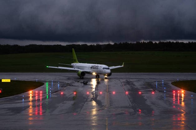 airBaltic files for bankruptcy protection VILNIUS, LITHUANIA - SEPTEMBER 17: An airBaltic aircraft is seen as the Latvia-based airline files for restructuring under Chapter 11 bankruptcy protection in the United States amid rising fuel costs and liquidity pressures, in Vilnius, Lithuania, on September 17, 2026. Yauhen Yerchak Anadolu Vilnius Lithuania. Editorial use only. Please get in touch for any other usage.  Copyright: x2026xAnadoluxYauhenxYerchakx