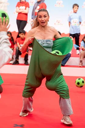 ABB CHILDREN S DAY Anna Carina Woitschack Catching a Ball in Big Pants at the Children s Day event at the Atelier Gardens Berlin on September 17, 2026