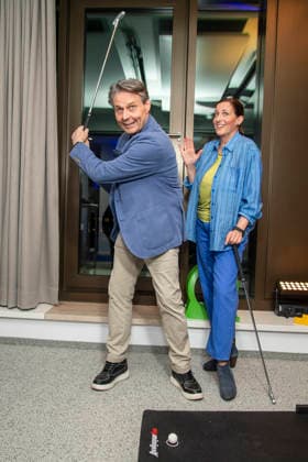 ABB UEFA’s Ulrike Frank and Wolfgang Bahro Appear on the UFA Celebrity Show Back in Berlin at the UFA GmbH Berlin offices, Berlin, September 17, 2026