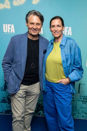 ABB UFA s Wolfgang Bahro and Ulrike Frank as guests on the UFA Promi Treff show Back in Berlin at the UFA GmbH Berlin offices, Berlin, September 17, 2026